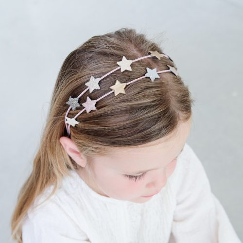 Pasztell csillagos dupla hajpánt