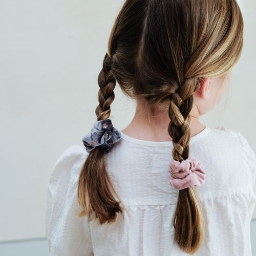 Csillagos bársony hajgumik - 2 db-os szett