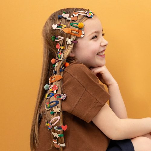 Őszi erdő mini  – 8 db-os hajcsat szett