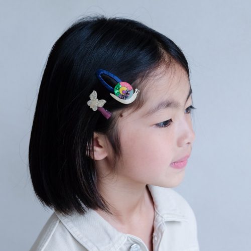 Csiga és pillangó  – 4 db-os hajcsat szett