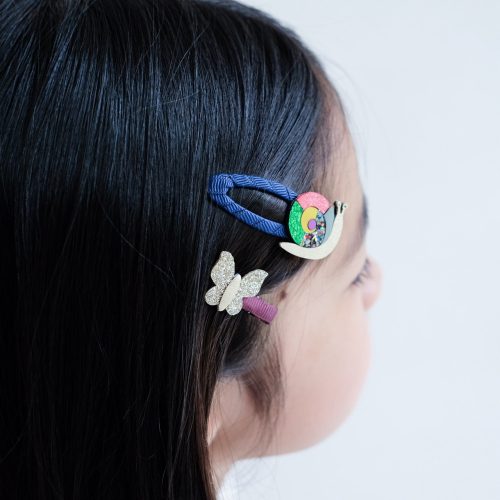 Csiga és pillangó  – 4 db-os hajcsat szett