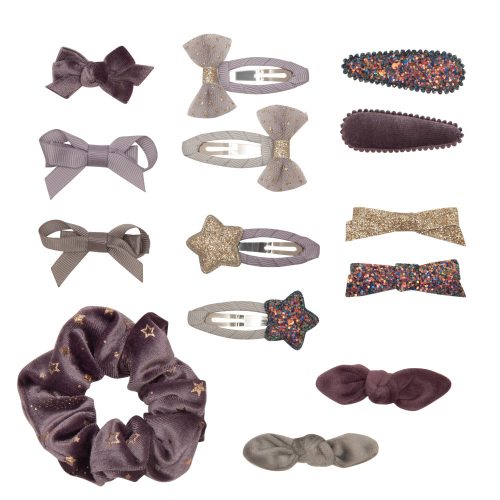 Mimi&Lula - Akasztható karácsonyi zokni 14 különböző ajándékkal - Lila