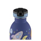 24Bottles - Kids Urban - Rozsdamentes acél kulacs szívószálas kupakkal - 250 ml - Space Friends