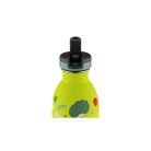 24Bottles - Kids Urban - Rozsdamentes acél kulacs szívószálas kupakkal - 250 ml - Veggie Friends