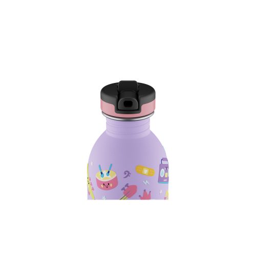 24Bottles - Kids Urban - Rozsdamentes acél kulacs szívószálas kupakkal - 250 ml - Music Friends