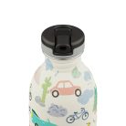  24Bottles - Kids Urban - Rozsdamentes acél kulacs szívószálas kupakkal - 250 ml - Adventure Friends