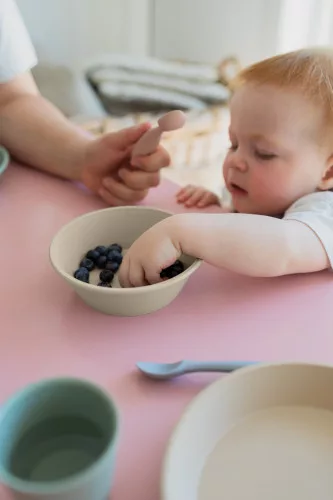 BIBS tányér szett - púderrózsaszín