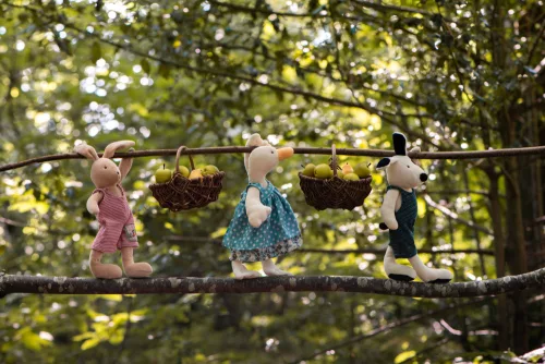 Moulin Roty - A nagy család - Semjén nyuszi "kistesó" (30 cm)