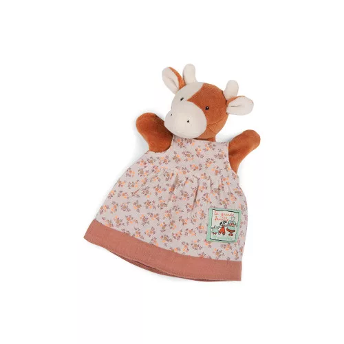 Moulin Roty - A nagy család - Sára tehén plüss báb (26 cm)