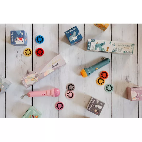 Moulin Roty - Diavetítő lámpa - A nagy család mesevítő korongok (3 db)