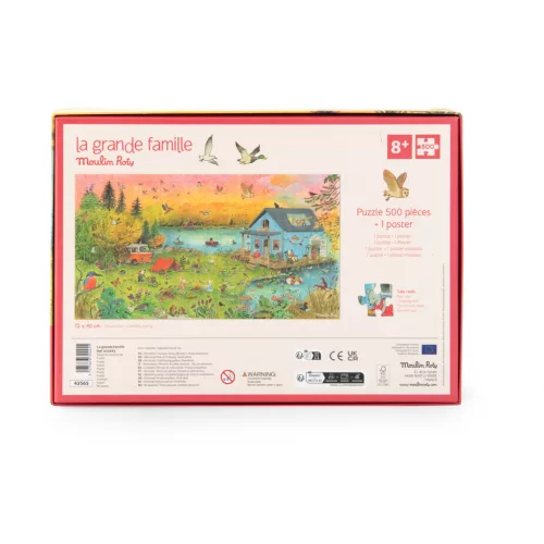 Moulin Roty - A nagy család - Kirándulás kirakó-  500 db-os puzzle
