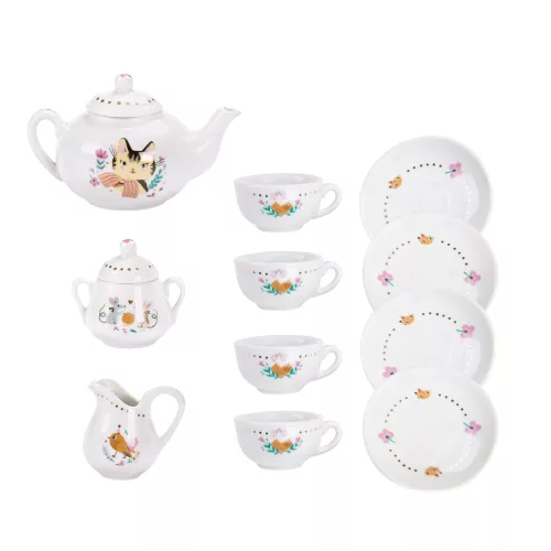 Moulin Roty - Párizsiak - Porcelán teáskészlet bőröndben