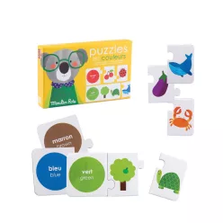   Moulin Roty - Vidámság - Párosító puzzle, kirakó - Színek