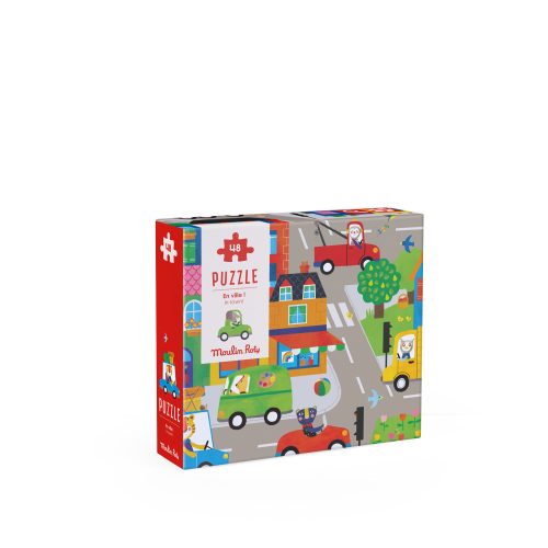 Moulin Roty - Vidámság - A városban puzzle - kirakó (48 db-os)