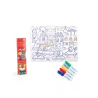 Moulin Roty - Vidámság - Szilikon színező 5 db filctollal