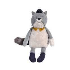   Moulin Roty - Macskabajusz - Ferdinánd világosszürke cica plüss (31 cm)
