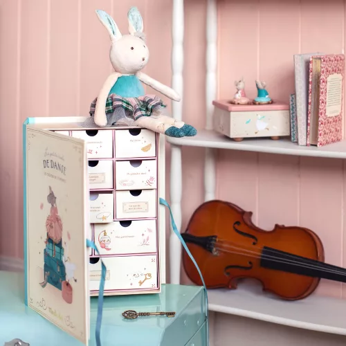 Moulin Roty - Tánciskola - Plüss nyuszi - kék