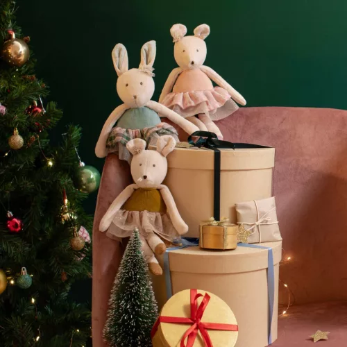 Moulin Roty - Tánciskola - Plüss nyuszi - kék