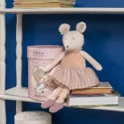 Moulin Roty - Tánciskola - Plüss egérke díszdobozban - 35 cm