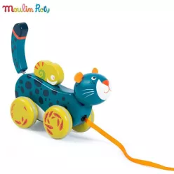 Moulin Roty - Dzsungel - Húzható párduc