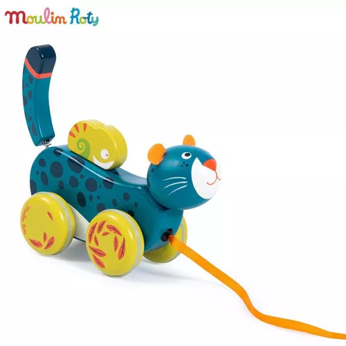 Moulin Roty - Dzsungel - Húzható párduc