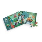 Moulin Roty - Dzsungel - sötétben világító kirakó, foszforeszkáló puzzle - A vízesés (24 db-os)