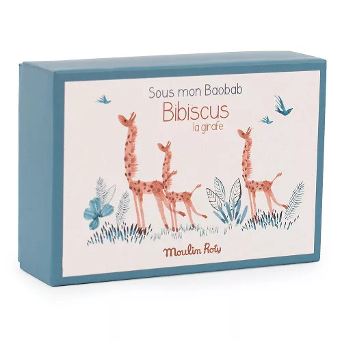 Moulin Roty - A majomkenyérfa alatt - babacipő díszdobozban - zsiráf