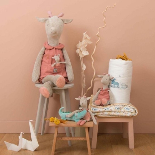 Moulin Roty - A majomkenyérfa alatt - szundikendő díszdobozban - zsiráf