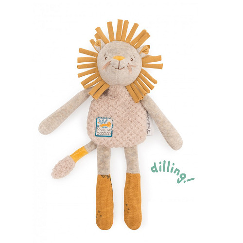 Moulin Roty - A majomkenyérfa alatt - Oroszlános plüss csörgő