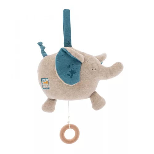 Moulin Roty - A majomkenyérfa alatt - Zenélő elefánt baba