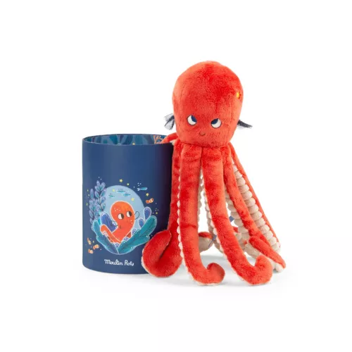 Moulin Roty - Pál polip kalandjai - Pál polip plüss díszdobozban (28 cm)