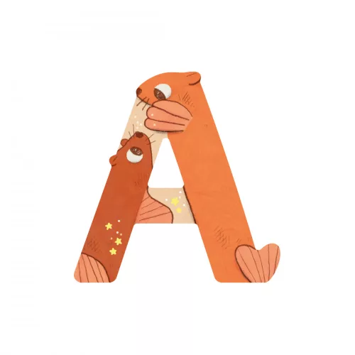 Moulin Roty - ABC - Fa betű - A - narancs