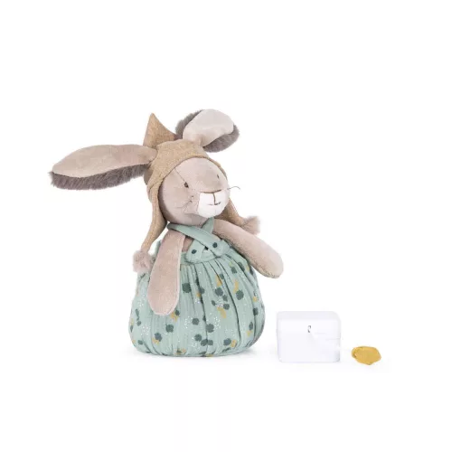 Moulin Roty - A három kisnyuszi - Zenélő nyuszi - okker (23 cm)