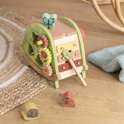 Moulin Roty - A három kisnyuszi - Fa készségfejlesztő játék - teknős