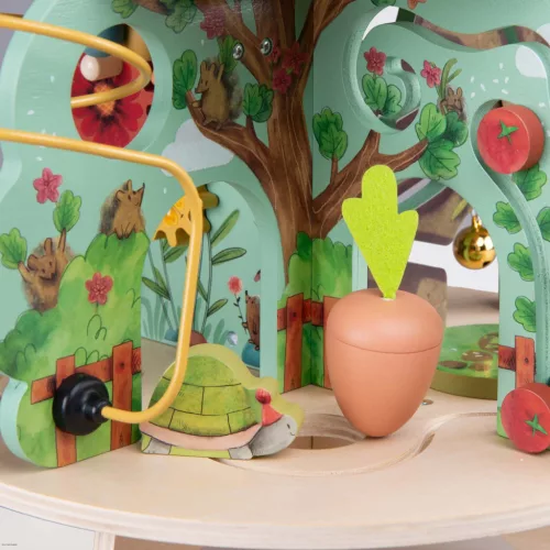Moulin Roty - A három kisnyuszi - Fa készségfejlesztő játék - A kertben 