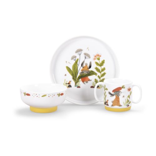 Moulin Roty - A három kisnyuszi - Porcelán étkészlet