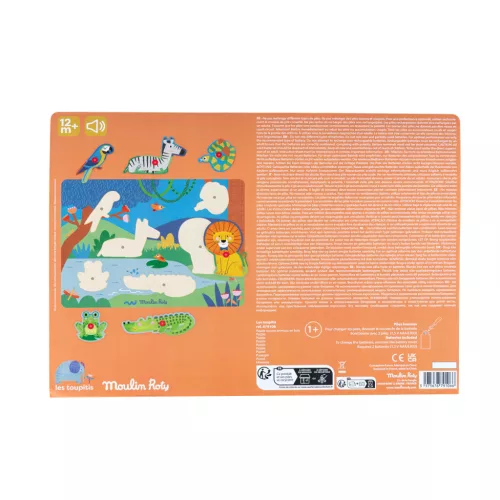 Moulin Roty - Kicsikék - Hangos puzzle - állatok 