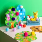 Moulin Roty - Kicsikék - 4 db-os pompom-kép készítő szett - Évszakok