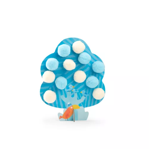 Moulin Roty - Kicsikék - 4 db-os pompom-kép készítő szett - Évszakok
