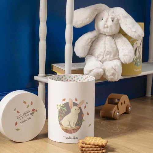 Moulin Roty - Artúr és Lujzi - Lujzi plüss nyuszi díszdobozban (28 cm)