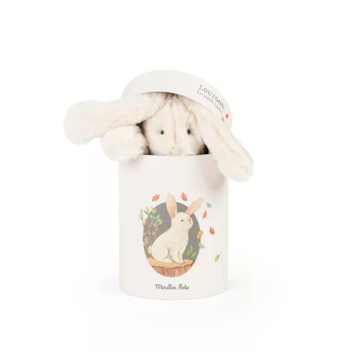 Moulin Roty - Artúr és Lujzi - Lujzi plüss nyuszi díszdobozban (28 cm)