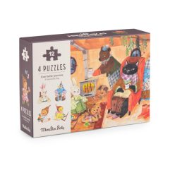   Moulin Roty - Aprócskák - Mini puzzle - kirakó (4x12 db-os) - Egy szép nap