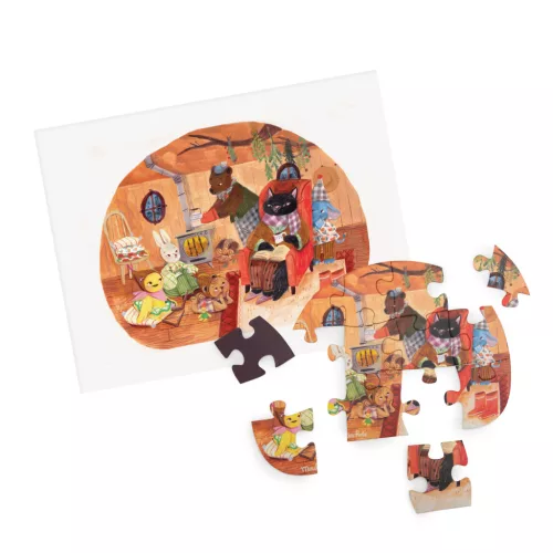 Moulin Roty - Aprócskák - Mini puzzle - kirakó (4x12 db-os) - Egy szép nap