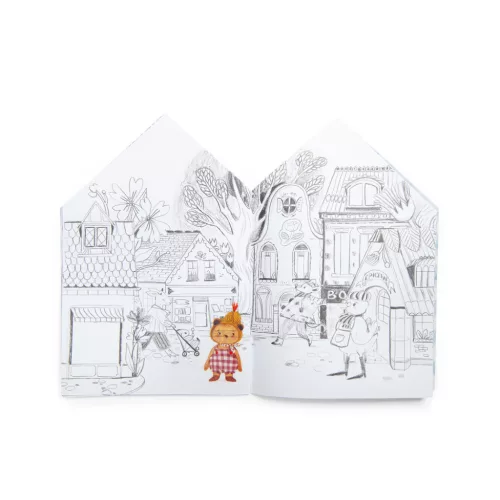 Moulin Roty - Aprócskák - Matricás színező album - 20 oldalas 