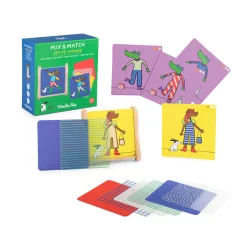   Moulin Roty - Móka - Mix & match - készségfejlesztő logikai játék