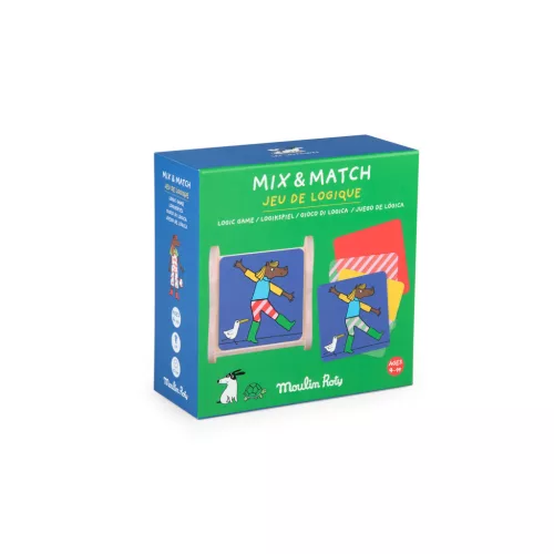 Moulin Roty - Móka - Mix & match - készségfejlesztő logikai játék