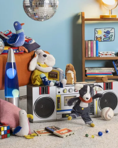 Moulin Roty - Pamacs és Pamut - Misi galamb - Plüss csörgő dobozban
