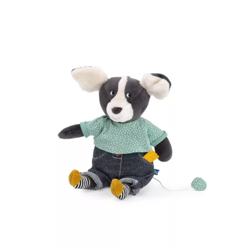 Moulin Roty - Pamacs és Pamut - Pamacs zenélő plüss kutya (27 cm)