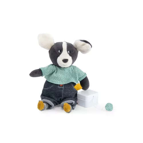 Moulin Roty - Pamacs és Pamut - Pamacs zenélő plüss kutya (27 cm)