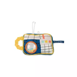   Moulin Roty - Pamacs és Pamut - Készségfejlesztő, fogalkoztató kis plüss rádió (16 cm)